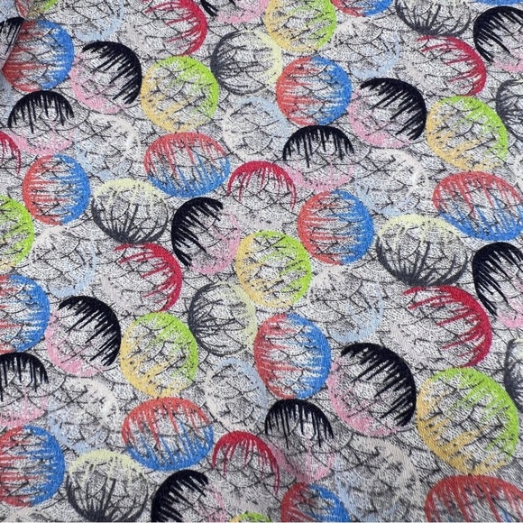 Visconti Black button down shirt men’s XL multicolored print geometric abstract - Picture 3 of 11